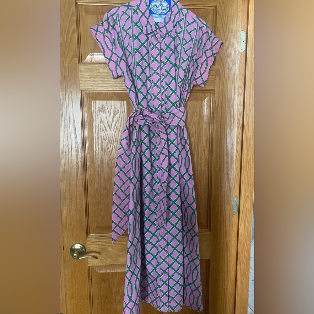 Crown & Ivy Pink and Green Patterned Top